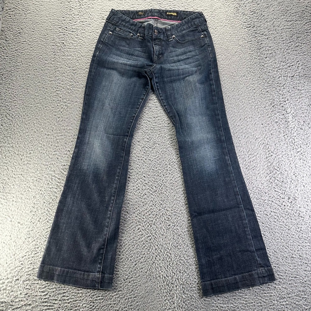 Express Stella Jeans‎ Women's 6 Blue Cotton Denim Bootcut Workwear Faded Travel